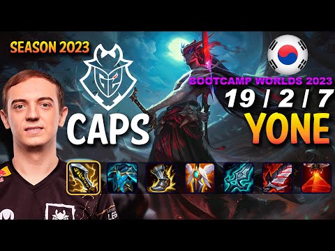 G2 Caps YONE vs GAREN Mid - Bootcamp WORLDS 2023 - Patch 13.19 KR Ranked