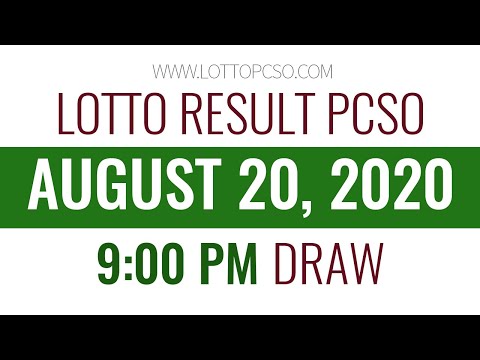 Lotto Result August 20 2020 (6/49, 6/42) PCSO 9PM Draw
