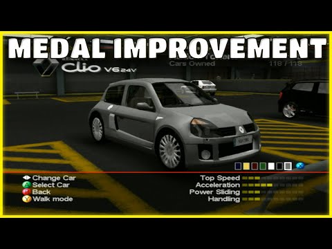 PGR2 - Renault Clio V6 Medal Improvement - Speed Camera Platinum