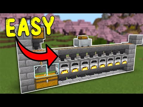 The EASIEST SUPER SMELTER In Minecraft Bedrock 1.21!