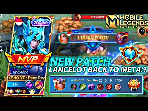 LANCELOT NEW PATCH TOP GLOBAL LANCELOT AGGRESSIVE GAMEPLAY!! 20+ KDA LANCELOT | MOBILE LEGENDS