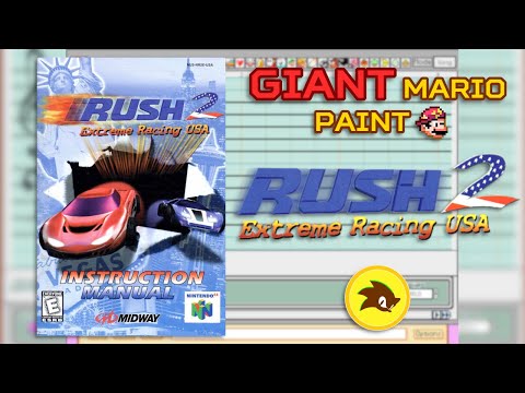 Giant Mario Paint - Rush 2: Extreme Racing USA - Title