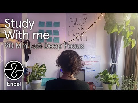 Study With Me | 90-Min Chill Lofi Jazz Deep Focus Session | Endel App