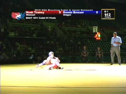Cadet Freestyle Finals 91 pounds - Ronnie Bresser vs. Noah Teaney