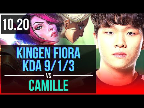 Kingen FIORA vs CAMILLE (TOP) | KDA 9/1/3, Godlike | KR Challenger | v10.20
