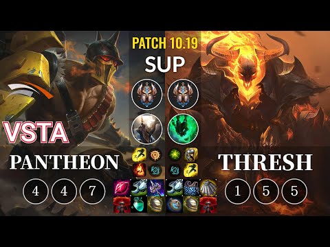 HLE Vsta Pantheon vs Thresh Sup - KR Patch 10.19