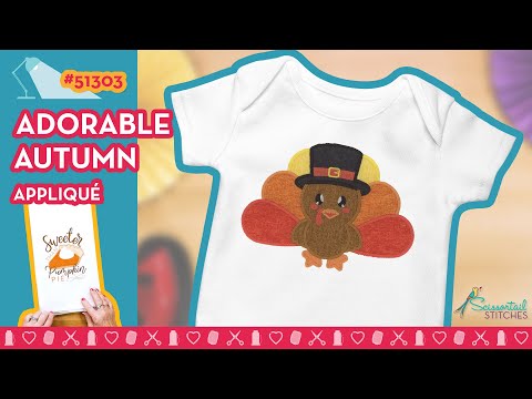 Machine Applique for Fall! Featuring 'Adorable Autumn' Embroidery Designs