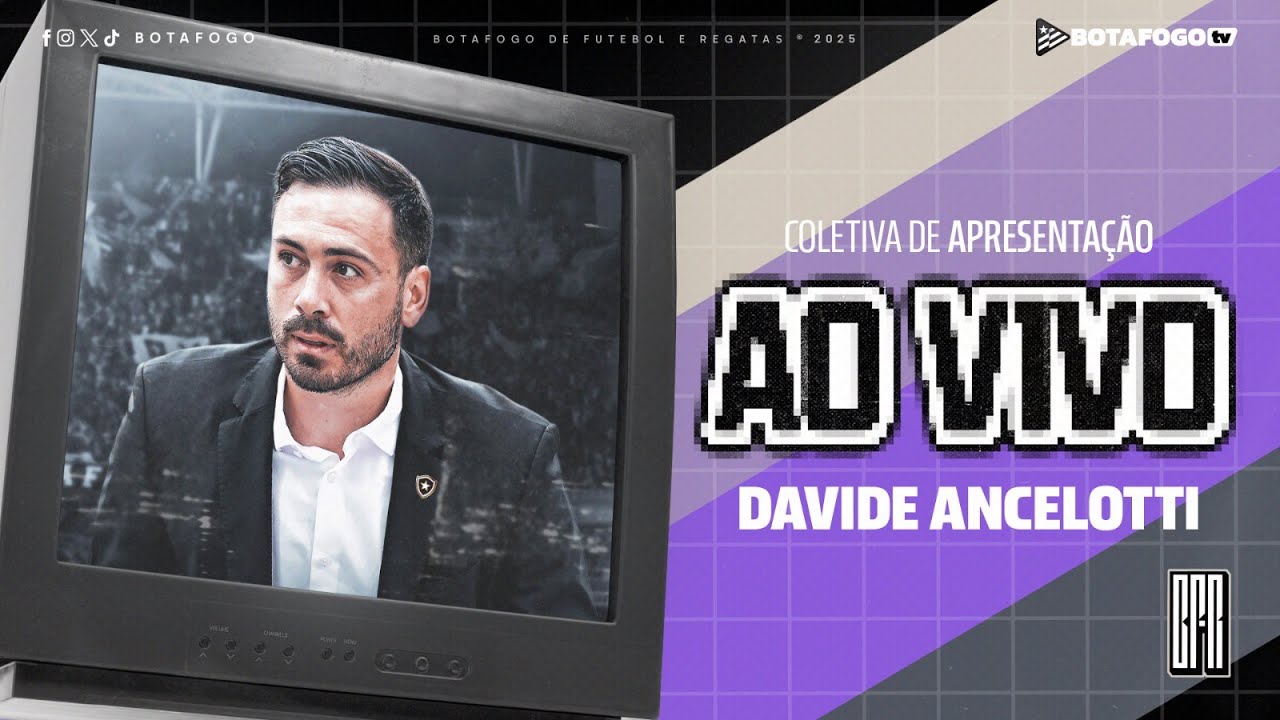 AO VIVO | Botafogo apresenta oficialmente técnico Davide Ancelotti