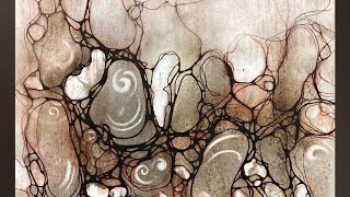 WATERCOLOR & INK - Relaxing Painting Process - 283
