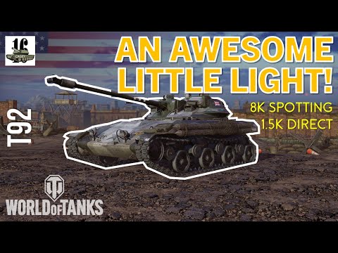 World of Tanks Console:  T92 Light Tank | Ace Tanker | 8k spotting