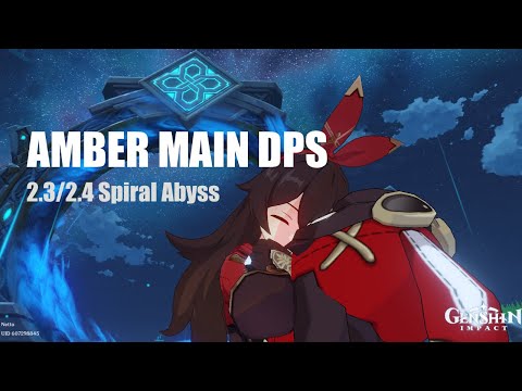 AMBER MAIN DPS - Spiral Abyss 2.3/2.4 - Full Star Clear Floor 12 [Genshin Impact]