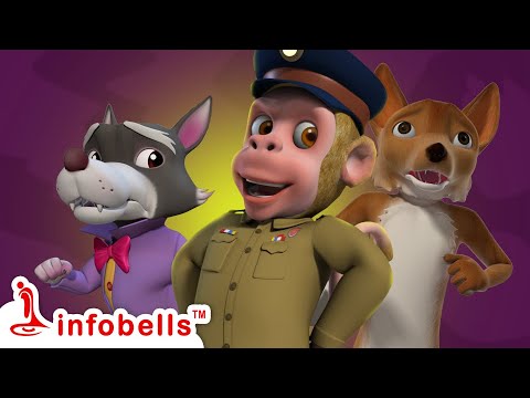 சூப்பர் போலீஸ் குரங்கு மாமாவின் சவால் - Super Police Ep 04 | Tamil Rhymes and Kids Shows | Infobells