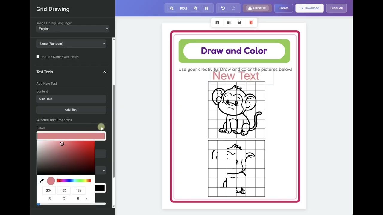 How to Create Grid Drawing Worksheets with Adjustable Clue Percentage and Symmetry Modes — Step-by-Step Tutorial