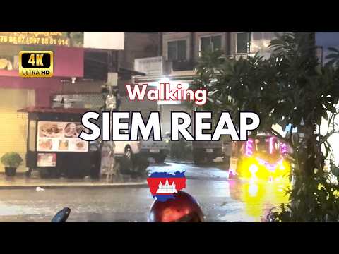 [4K] 🇰🇭 Walk in Siem Reap  ⛈️ ⚠️  What's Waiting for You in Siem Reap's Rainy Season?