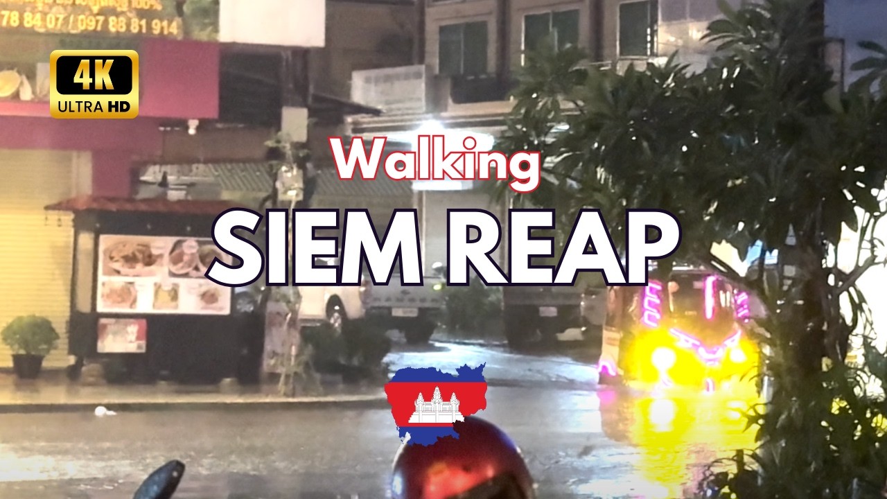 [4K] 🇰🇭 Walk in Siem Reap  ⛈️ ⚠️  What's Waiting for You in Siem Reap's Rainy Season?