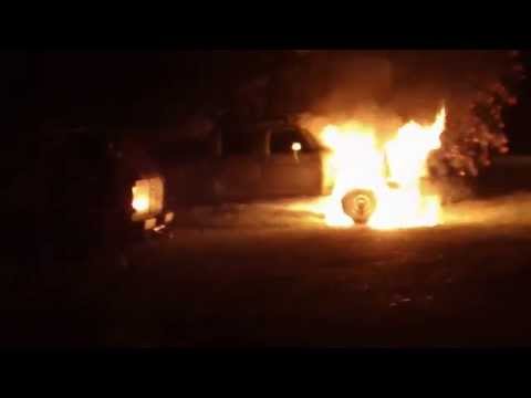Disgruntled worker sets crew truck on fire...Part 1