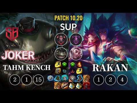 SB joker Tahm Kench vs Rakan Sup - KR Patch 10.20