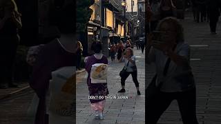 The silly behavior of a tourist seeing a geisha in Japan #shorts