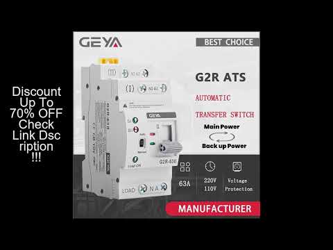 GEYA G2R ATS Mini Automatic Transfer Switch 220V Din Rail Dual Power Electrical Selector Switches Un
