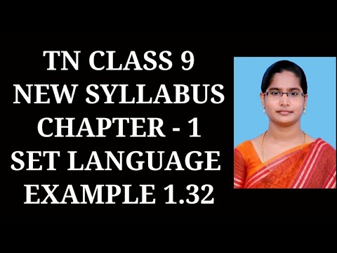 9th Maths Ch-1 Set language | Example 1.32 | Samacheer One plus One channel