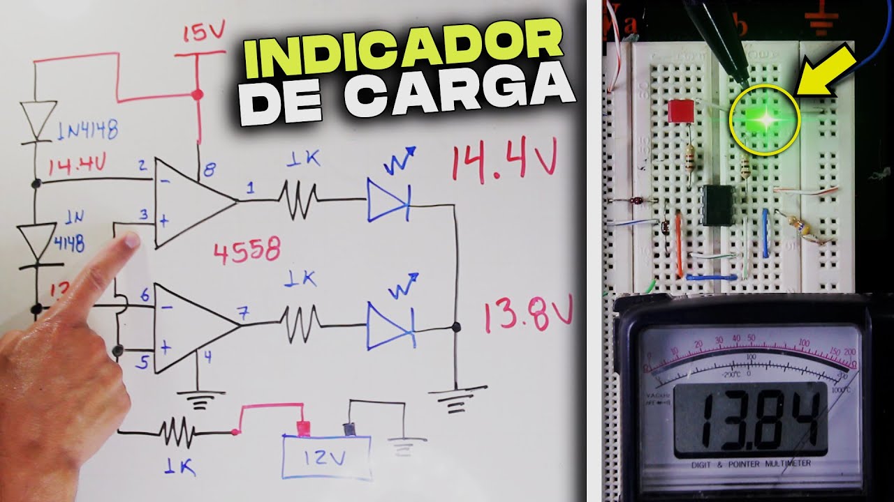 Indicador De Carga Para Batería De 12V - Excelente Funcionamiento