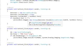 Barcode Generator &amp; Scanner in C#