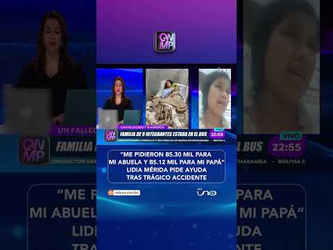 Lidia Mérida contó que su familia fue una de las más afectadas por el accidente en Morochata.