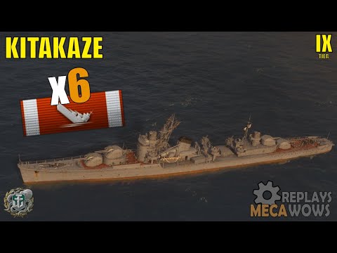 Destroyer Kitakaze 6 Kills & 136k Damage | World of Warships Gameplay