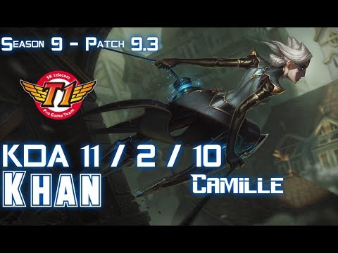 SKT Khan CAMILLE vs JAYCE Top - Patch 9.3 KR Ranked