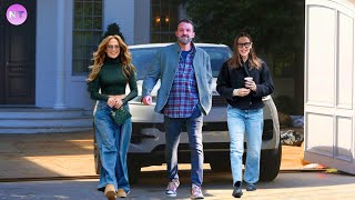 Ben Affleck and his ex wives, Jennifer Garner and J.Lopez , the perfect picture of a modern family