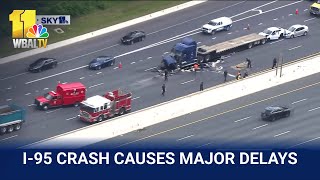 Breaking: Crash shuts northbound I-95 lanes in Baltimore