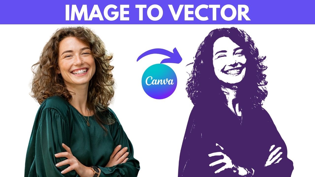 How to convert image to vector in Canva tutorial for beginners