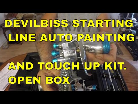 DEVILBISS  STARTING LINE AUTO PAINTING AND TOUCH  UP KIT. OPEN BOX