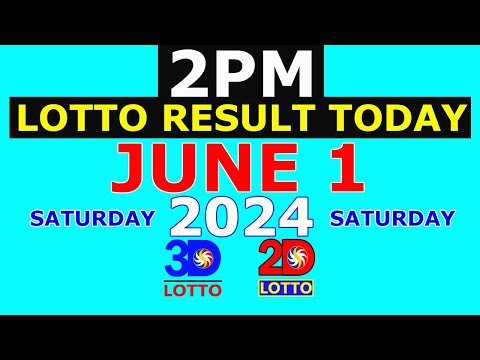 Lotto Result Today 2pm June 1 2024 (PCSO)