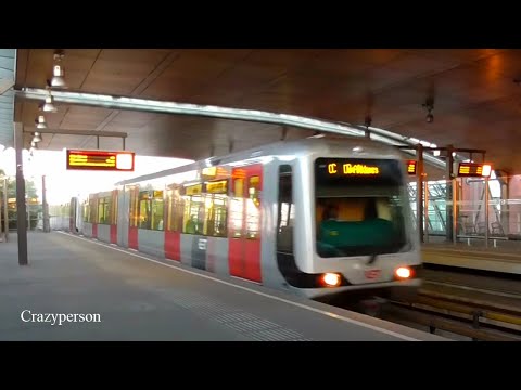 RET Metrorit Schiedam Centrum - De Akkers rond Zonsondergang