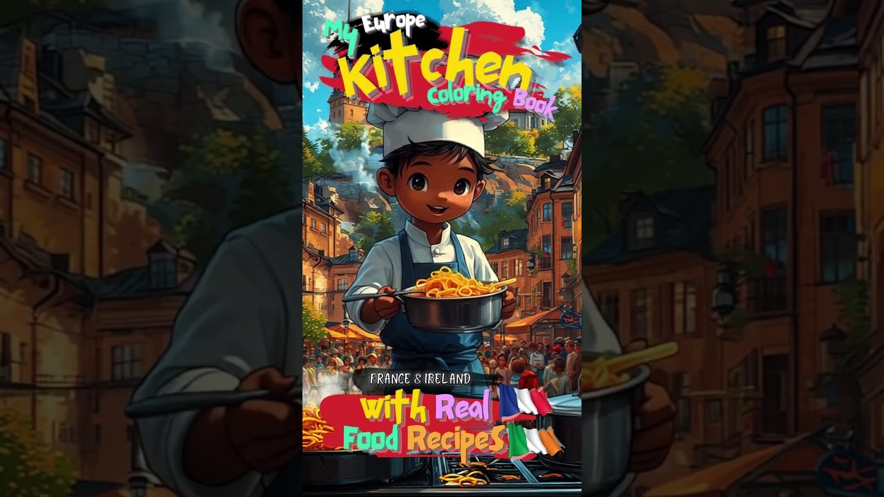 Cook & Color with Kids | My Kitchen Coloring Book Cookbook Featuring France & Ireland