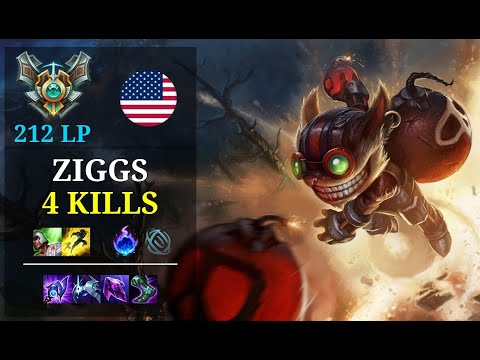 Ziggs Support vs Senna - 4 kills - Busio Jng NA Grandmaster (212 LP) Patch 11.5