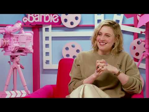 Thumbnail of the video: Greta Gerwig explains how Carole Lombard and Katharine Hepburn inspired "Barbie’"