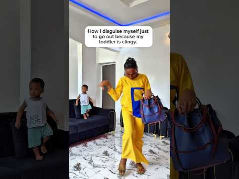 How I disguise myself just to go out because my toddler is clingy 😂