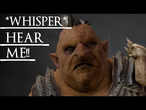 Shadow of War: Middle Earth™ Unique Orc Encounter & Quotes #55 THE WHISPERER'S VOICE IS INTENSE!