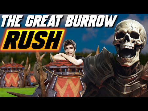 Burrow rush - I can't believe how this guy responded - WC3 - Grubby