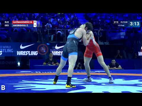 1/2 FS - 70 kg: M. GAZIMAGOMEDO (RUS) v. Z. IAKOBISHVILI (GEO)
