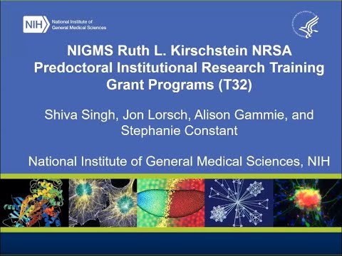 How to Apply for a Predoctoral Institutional Research Grant (T32) - 2019 Webinar