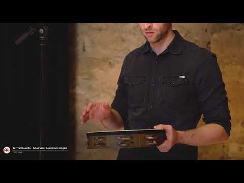 MEINL Percussion - 12" Tamburello, Walnut Brown, Goat Skin, Aluminum Jingles  - FD12TAM