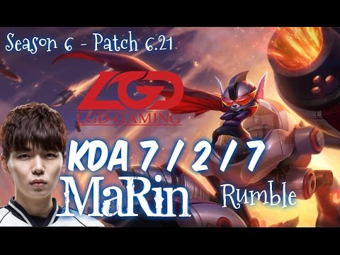 LGD MaRin RUMBLE vs EKKO Top - Patch 6.21 KR Ranked