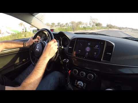 EVO X test drive after fitting some MME paddle shifters