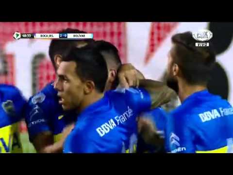 BOCA 3  BOLIVAR 1 - COPA LIBERTADORES 2016 -  Carrizo hizo el tercero de Boca