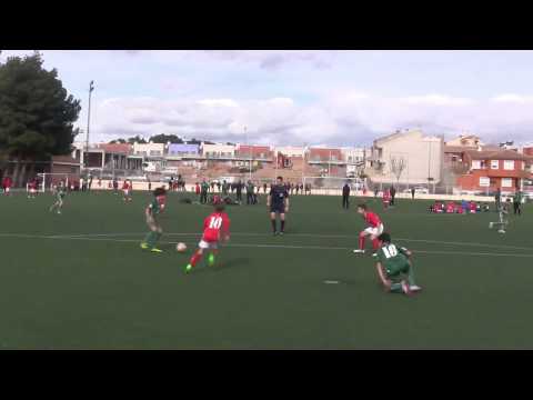 Real Murcia alevín autonómicas, jugada equipo y gol Nikete