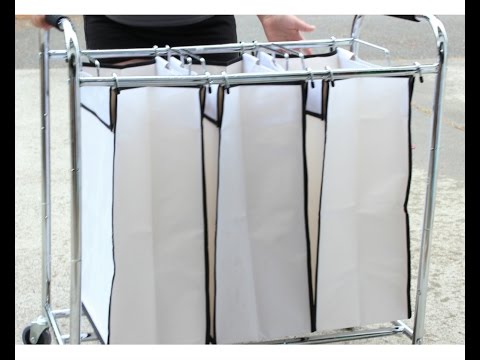 #laundrycart Saganizer laundry hamper with wheels