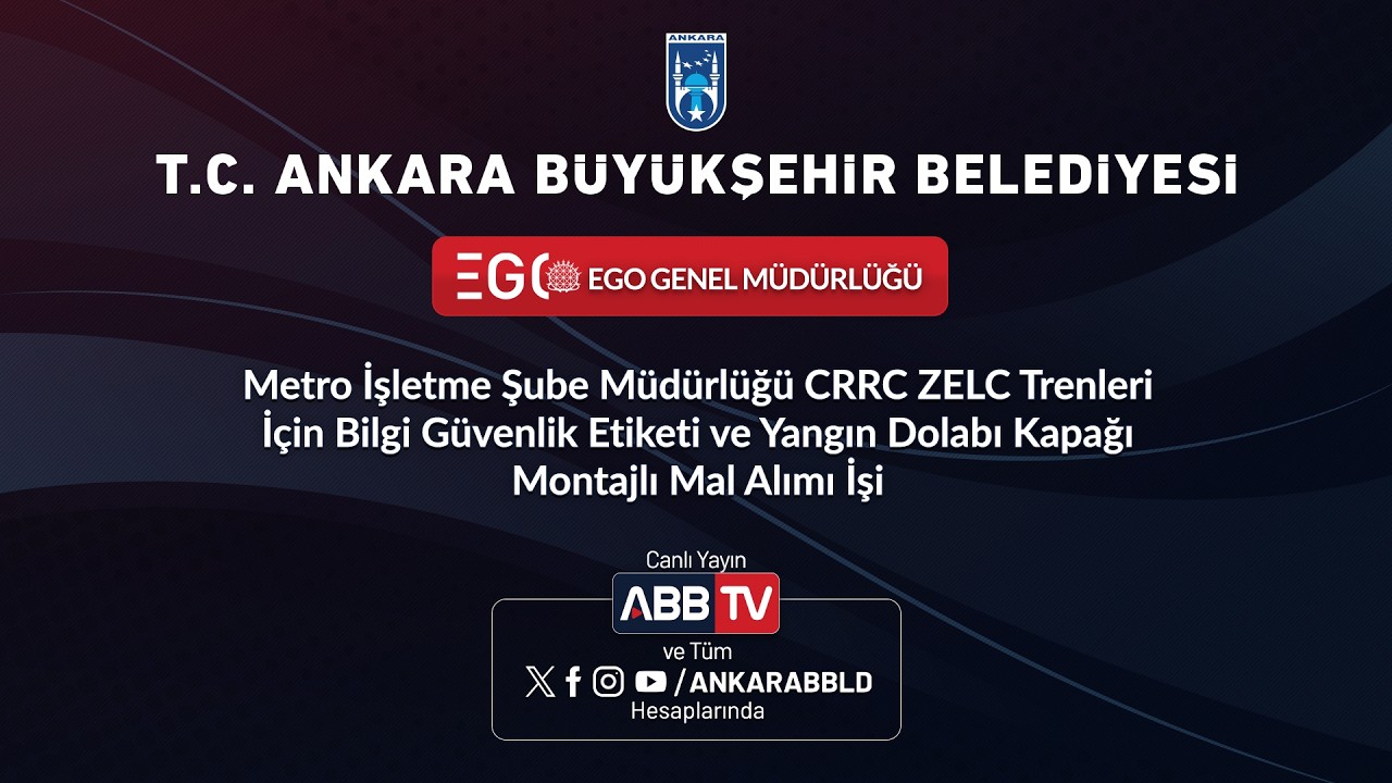 EGO GENEL MÜD-CRRC ZELC Trenleri İçin Bilgi Güvenlik Etiketi ve Yangın Dolabı Kapağı Montajlı Mal